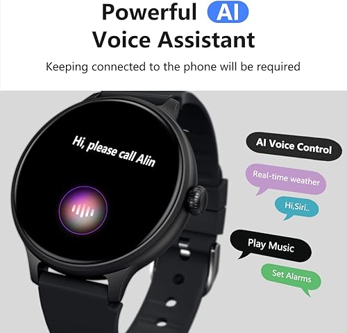 Miniatura 4 de FITVII Reloj inteligente para responderhacer llamadas, rastreador de fitness con presión arterial 247 monitor de frecuencia cardíaca y oxígeno en