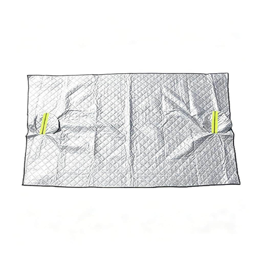 Demi Bache Voiture Exterieur Housse Pare Soleil Voiture Avant Protection Anti Givre Neige Glace Pluie Poussiere Couverture Pare-Soleils Auto Cache Vitre Voiture Universelle avec Sangles Fixation