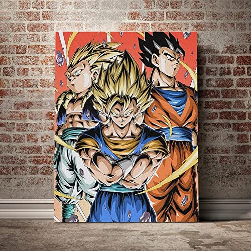 DIY Pintar por números Dibujos animados japoneses Manga Naruto Dragon Ball GokuArteImagen pintura por números para adultos sobre lienzo Con pincel y pintura acrílica pint50x70cm(Sin marco) Cover