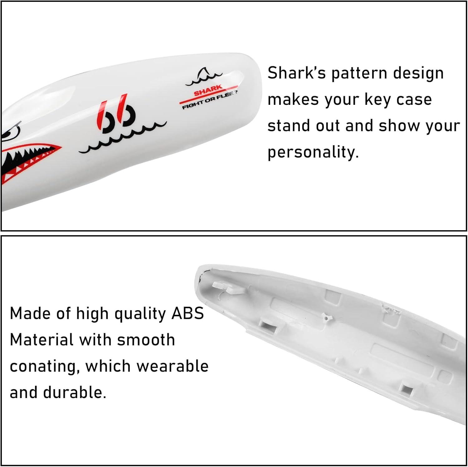 Jaronx Compatible with Porsche Key Cover, Key Case Fob Shell Cover Compatible with Porsche Cayenne Panamera 2018-2024, Carrera Taycan 2018-2024 (Big Shark) - Image 4