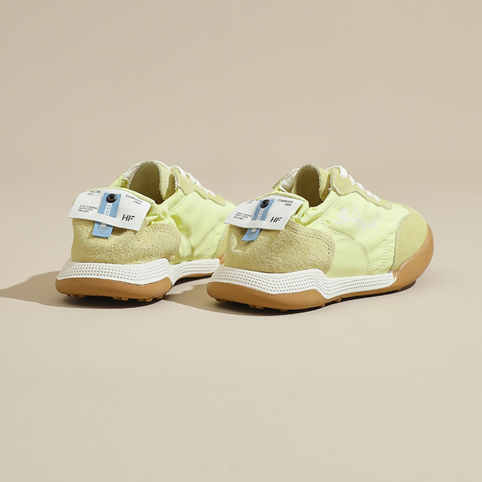 Onewus Damskie buty rekreacyjne z prawdziwej skóry, sznurowane buty typu sneakers