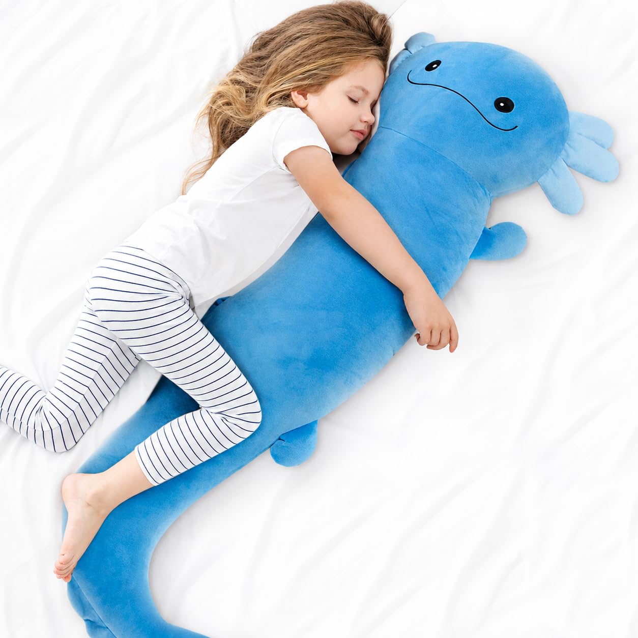 Amazon.com: Tianmihou 48 Inch Giant Axolotl Plush Pillow, Big Blue