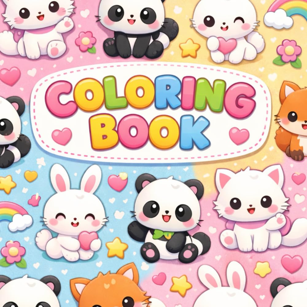 COLORING BOOK: CHIBI ANIMALS
