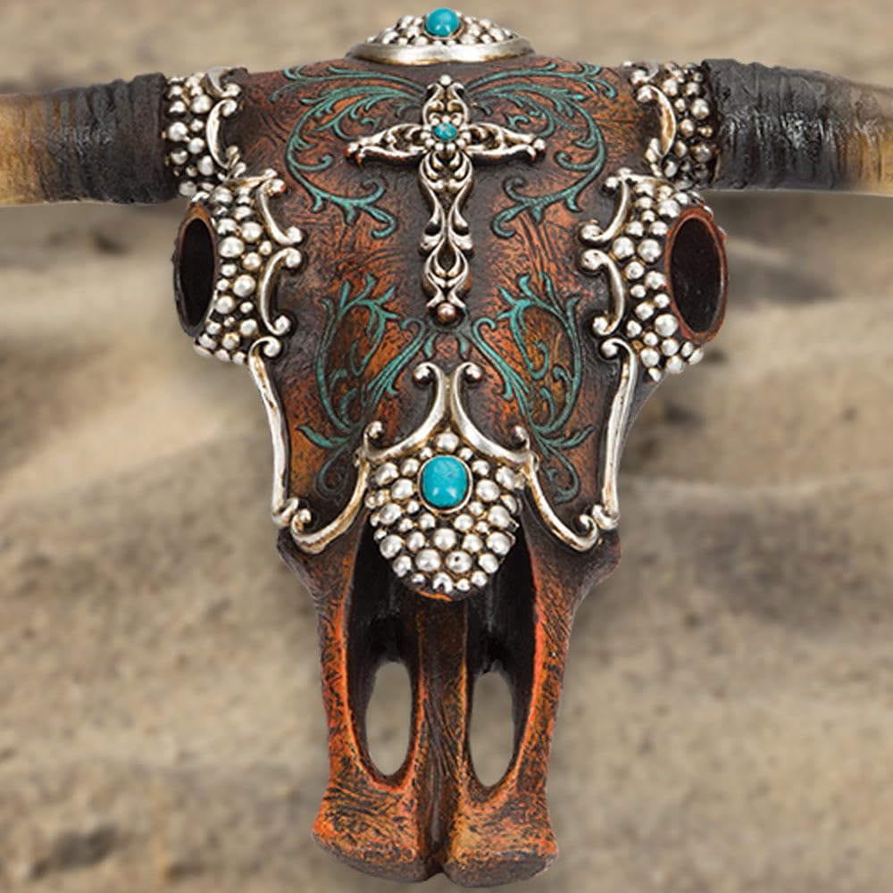 10 Silver Bull Skull Conchos - Western Cowboy Leather Craft Decor For Belts, Hats & Saddles