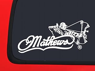 Mathews Archery with Bow Hunter Male - White Hunting window decal sticker