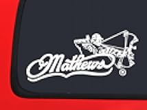 Mathews Archery with Bow Hunter Male - White Hunting window decal sticker