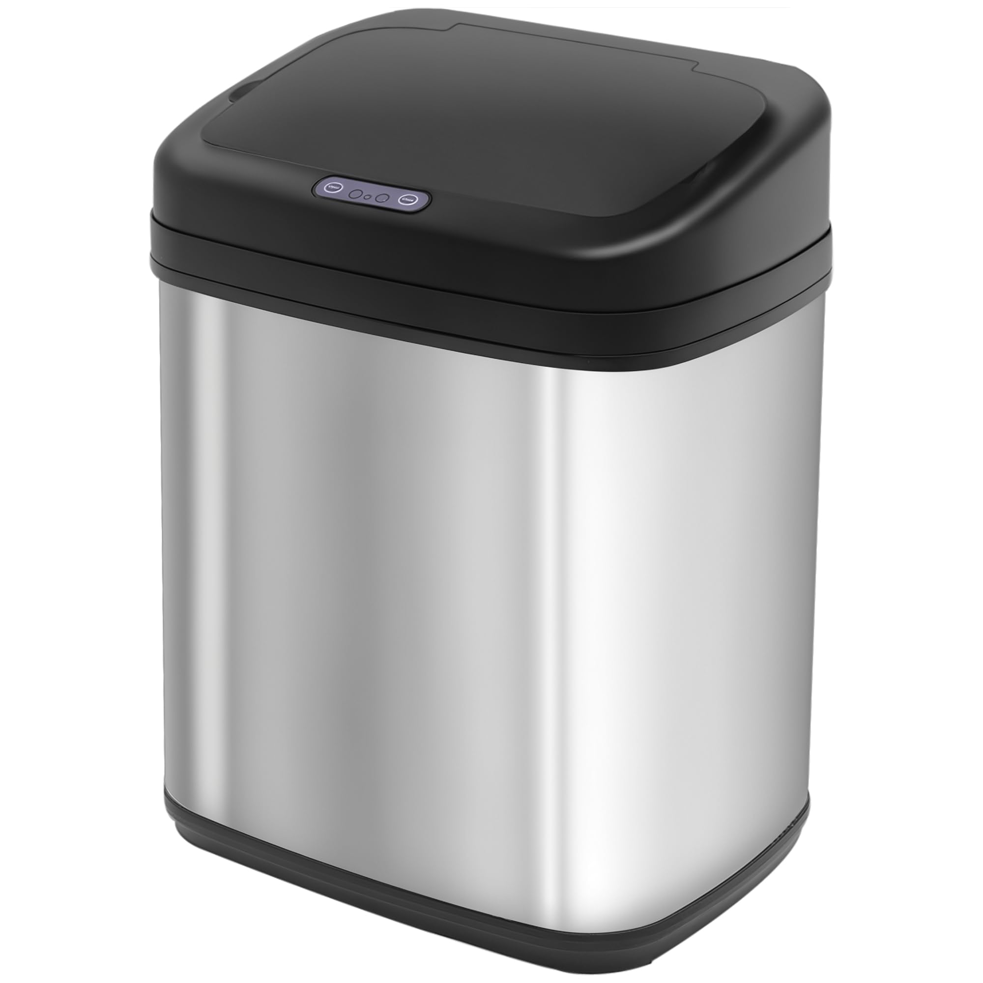 HOMCOM Sensor Mülleimer 20L Edelstahl mit Bewegungssensor Silber+Schwarz | Automatischer Mülleimer, Abfalleimer mit Inneneimer, Müllbehälter, Abfallbehälter für Büro, Schlafzimmer, Küchen