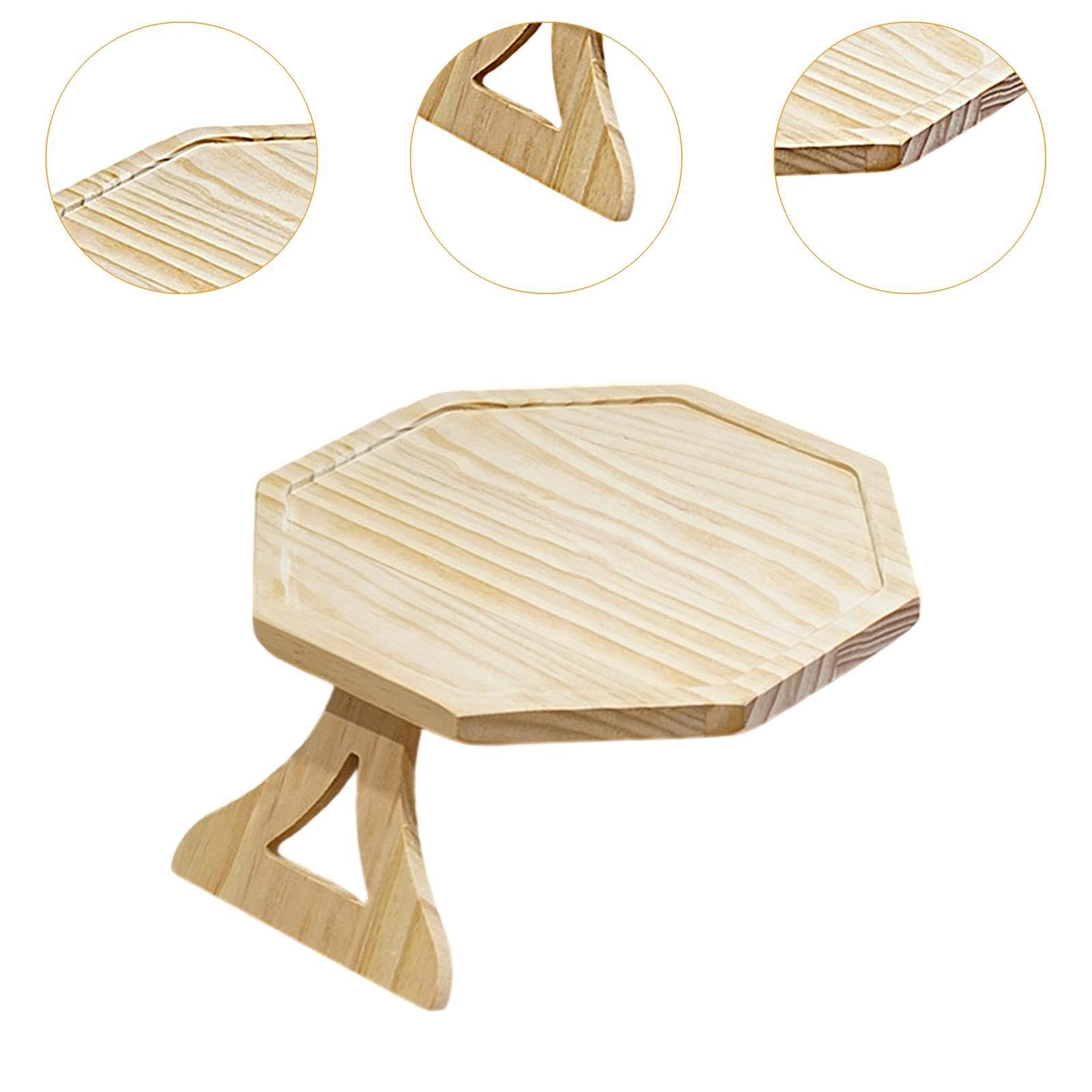 Bandeja de madera para reposabrazos de sofá, ideal para bebidas, aperitivos y teléfono, accesorio práctico y elegante para el hogar para sala de estar, sofá y entretenimiento