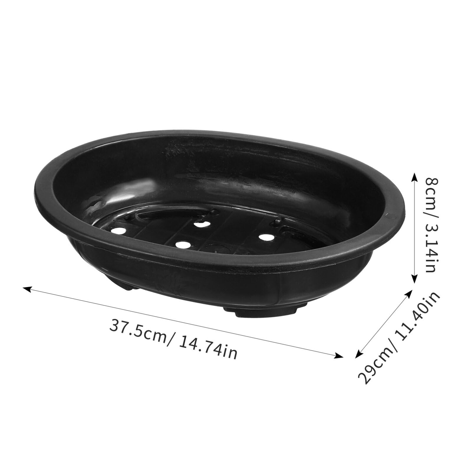 Kisangel Macetas Grandes De Plástico para Entrenamiento De Bonsái 6 Uds. Maceta para Cultivo De Plantas Bonsái Maceta Ovalada para Vivero con Agujeros De Drenaje Maceta Ovalada De Plástico