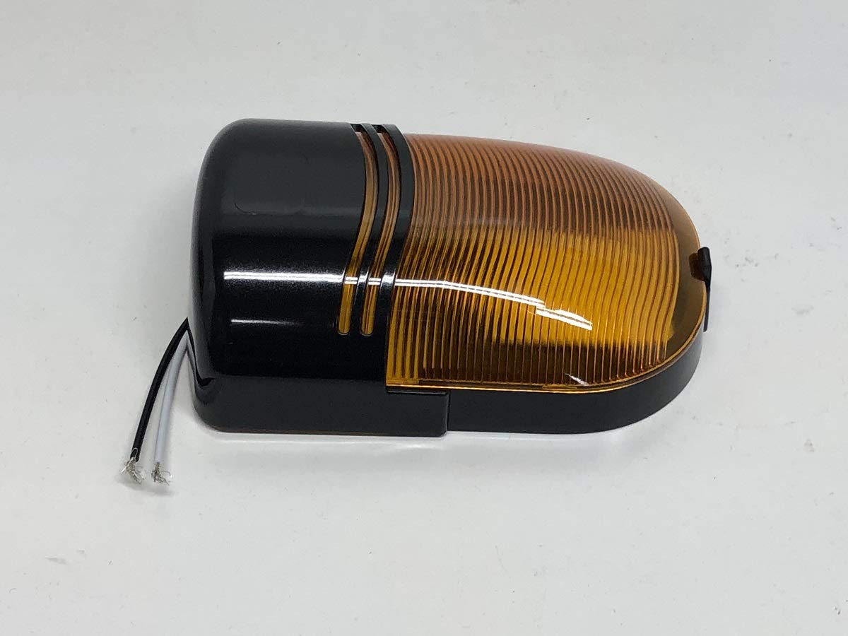 Command Electronics12V Amber RV Camper Trailer Porch Black Base Scare Light Single Bulb Wet or Dry