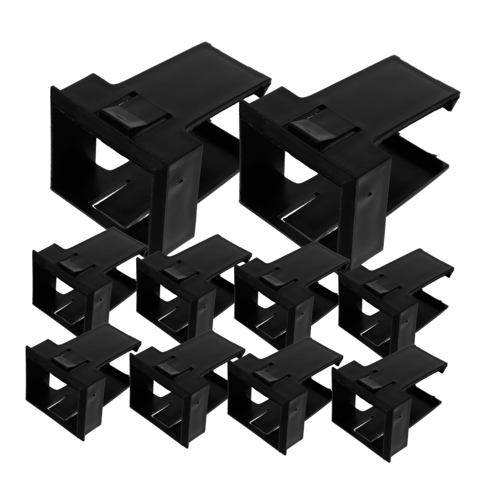 SOLUSTRE 10pcs Circuit Breaker Mounting Base 2p Plastic Concealed Air Switch Bracket for Organized Wiring