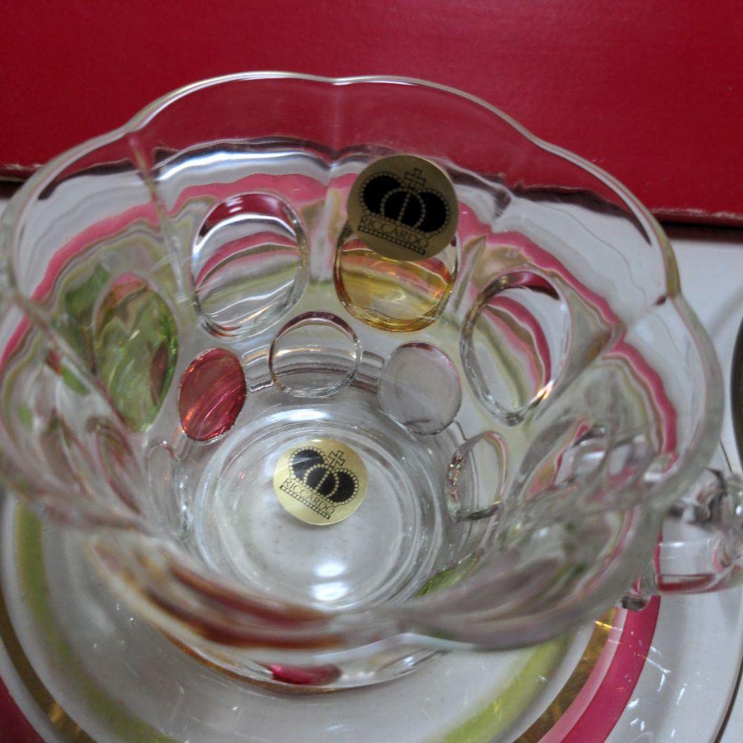 Amazon | 昭和レトロ 食器 RICCARDO ガラス カップ ソーサー お皿