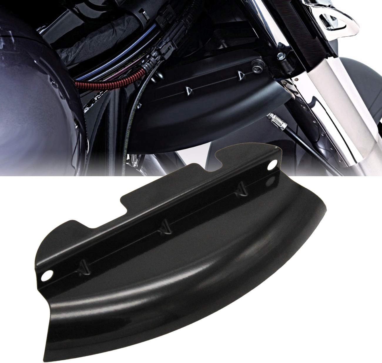 AUFER Black Lower Triple Tree Wind Deflector for Touring Electra Street Glide FLH/T FLHX 2014-2019