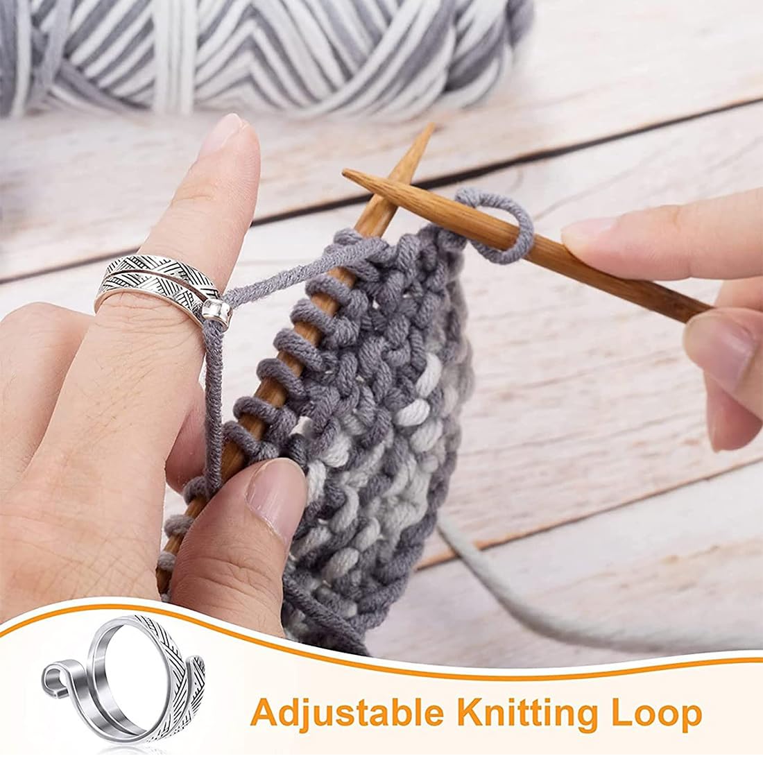 Lot De 4 Bagues De Tricot Réglables En Métal - Forme Chat, Ouverture Pour Fil - Accessoire Crochet Et Tricot Pour éviter Les Enchevêtrements - 4