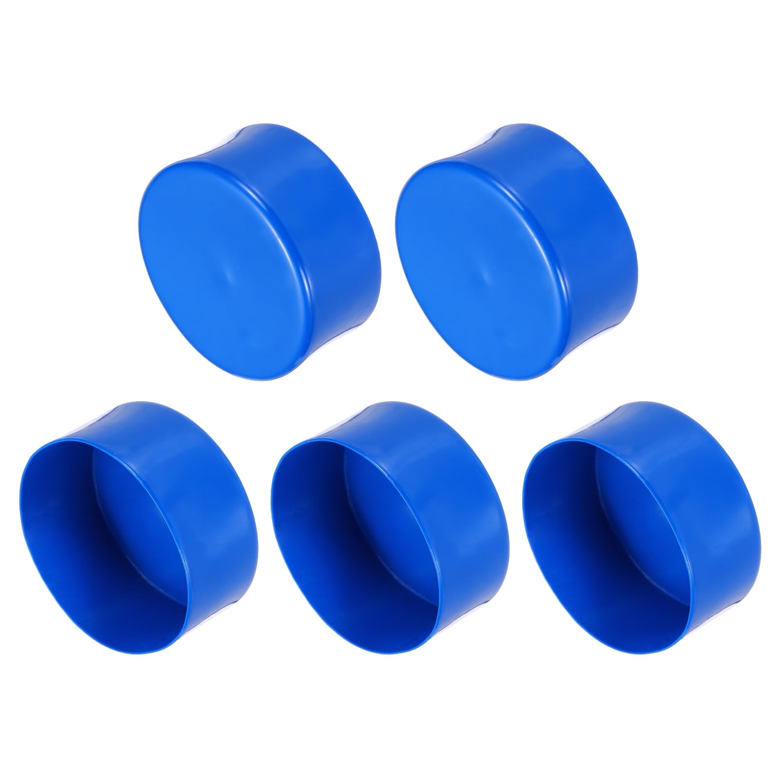 Cache-filetages en PVC vinyle 100mm bleu isolant et flexible pour tube rond x5