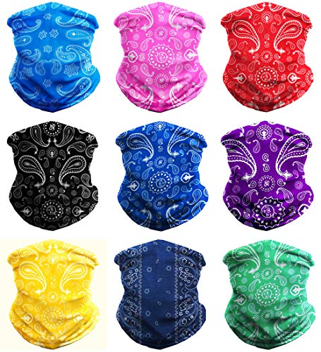 WONBURY Headband Bandana 12-in-1 Headwear Neck Gaiter Headwrap Balaclava Facemask Helmet Liner
