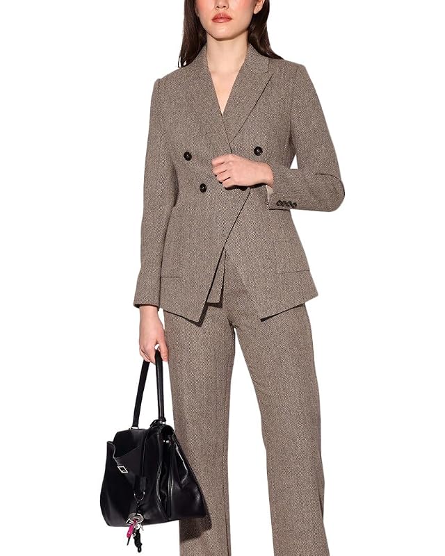 Sasha Blazer Brown Herringbone