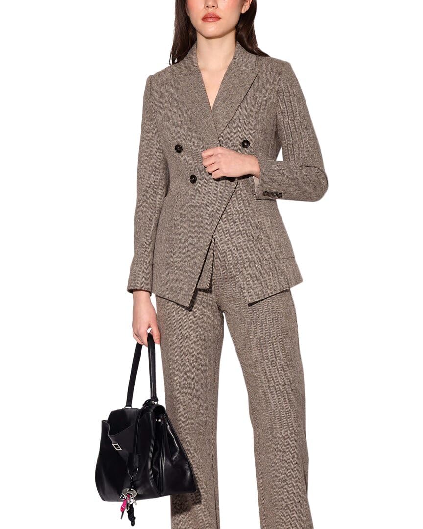 Sasha Blazer Brown Herringbone