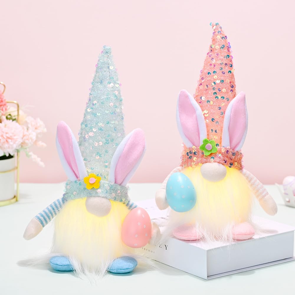 Lutin de Pâques lumineux LED pour créer une ambiance douce et festive