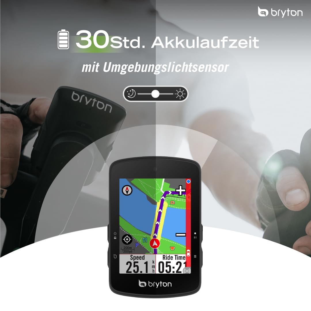 Bryton Rider S510 GPS Fahrradcomputer 2,8 Zoll Farb-LCD-Touchscreen Offline-EU-Karte 30 Stunden Batterielaufzeit