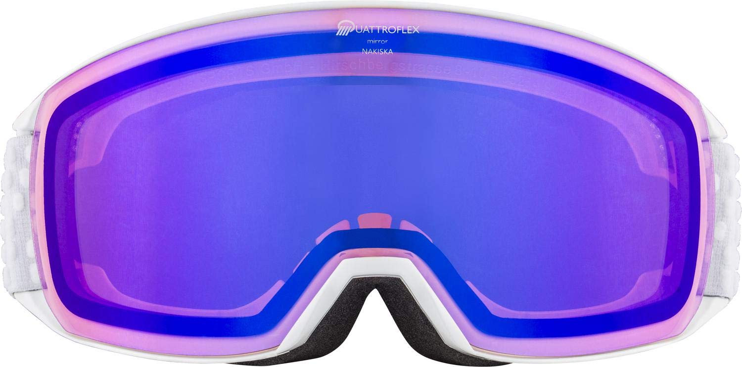 ALPINA Unisex - Volwassenen, NAKISKA QV Skibril, black matt, One Size