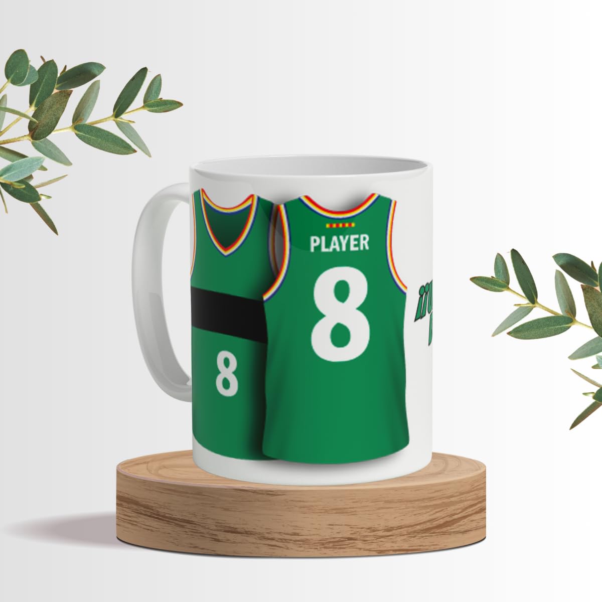 DEREGALOOS Taza Personalizada Baloncesto ACB con Nombre y Número. Diseño Tipo Camiseta Inspirado en Equipos Nacionales. Regalo para Fans del Basket. Taza Niño, Niña, Hombre o Mujer (Juventut Badalona)