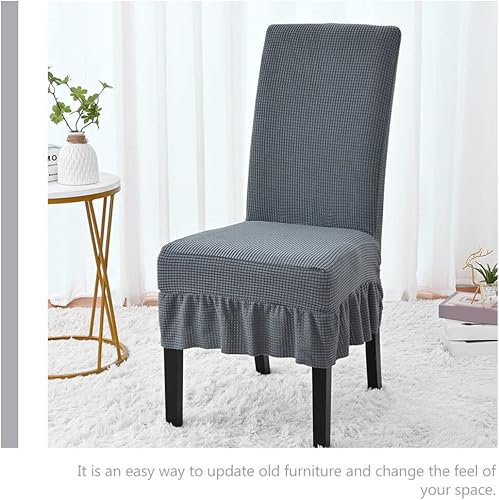 Miniatura 8 de DECHOUS Funda para silla de comedor, fundas extraíbles y lavables para sillas de cocina, para el hogar, cocina, restaurante, muebles de niños, color