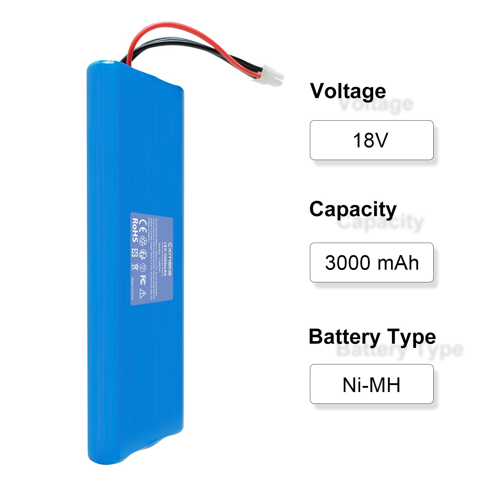 Exmate Akumulator NiMH 18 V, 3000 mAh, kompatybilny z Husqvarna Automower 210AC, 210C, 220AC, 230ACX, 260ACX, G2 2004-2006, SH, Solar Hybrid robot koszący