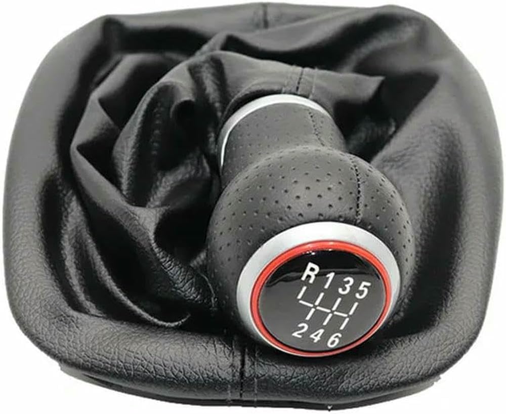 GZNBB Car Manual Gear Shift Knob Boot Cover Gaiter Lever Shifter Handle Stick, for Audi A6 C5 A8 D2 1996 1997 1998 1999 2000 2001 2002 2003