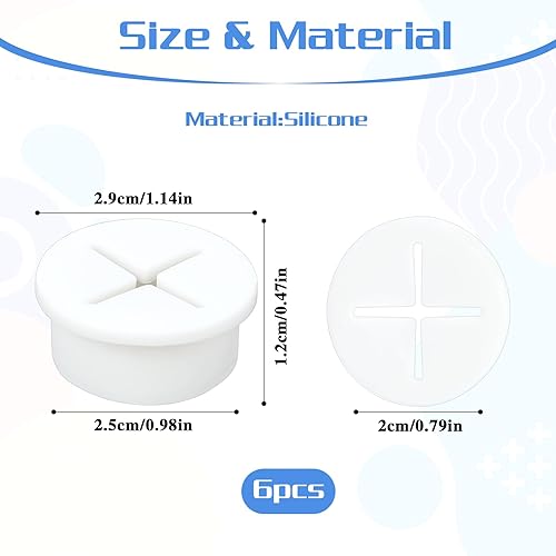 Miniatura 2 de 6 ojales para cables de escritorio de 1 pulgada, orificio para cable de silicona flexible, ojales para cables, ojales de pared para cables, ojales