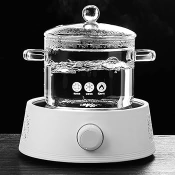 ❗️手書き　ガラスのお鍋 Amazon｜Tomiki 両手鍋 ガラス鍋 煮物鍋 多機能鍋 可愛い ガラス