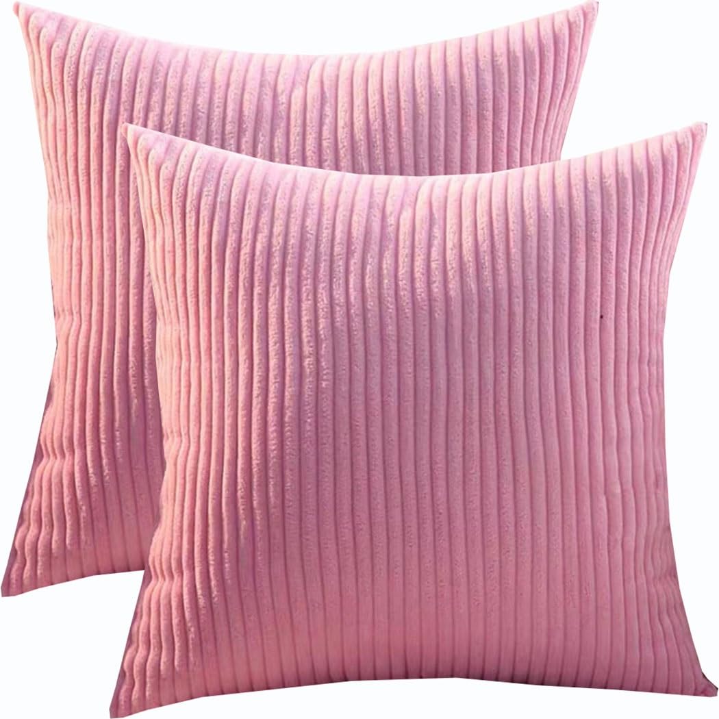 SWJ-swjssb Super King Size Pillow Cases 80x80 70x70 Cm, Set Of 2 Square Extra Large Cushion Covers,Soft Pillow Covers With Invisible Zipper Decorative Pillowcases For Sofa Couch(Peach Red,60x60 cm)