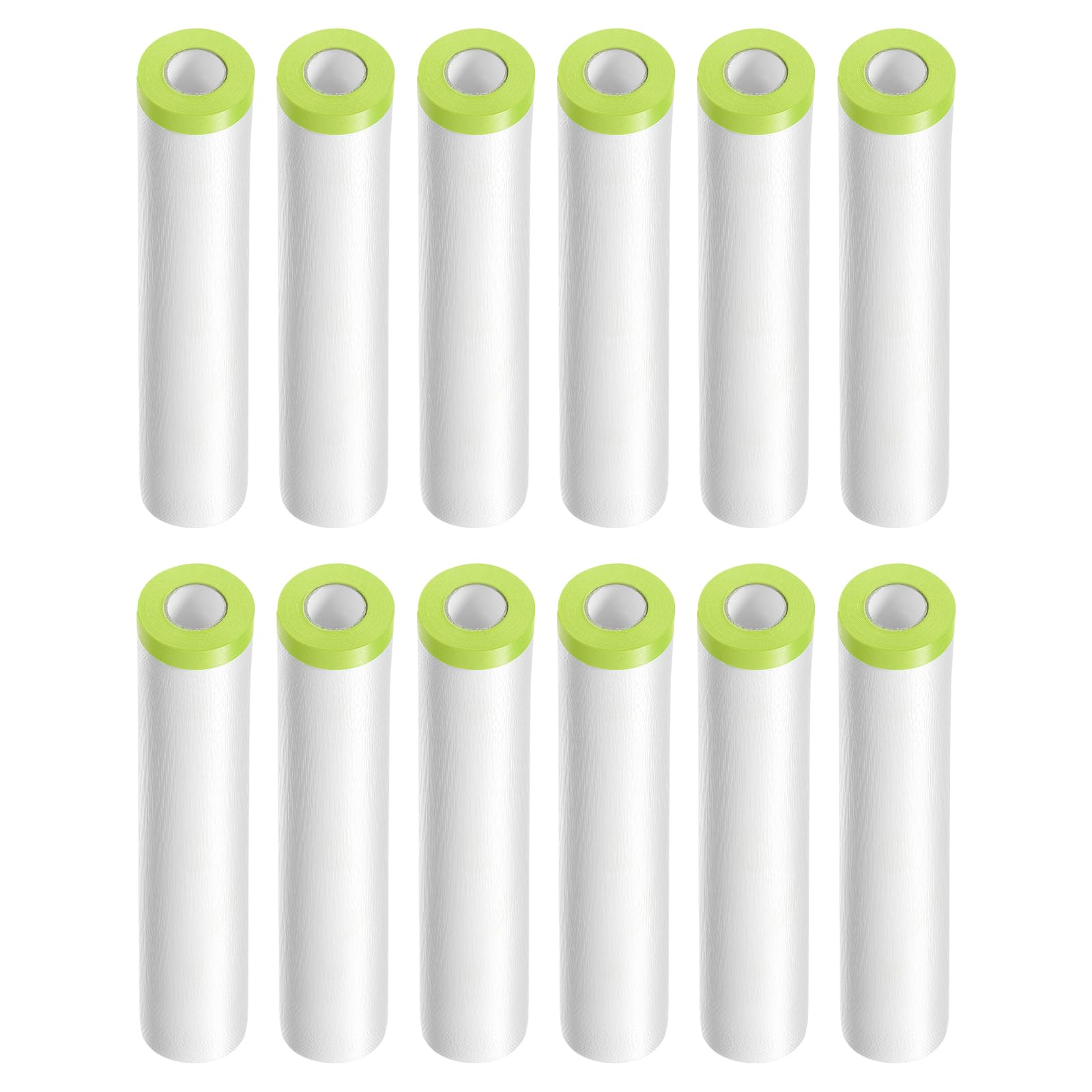 QUARKZMAN 12 Rollen vorklebende Abdeckfolie 110,2" x65,6ft Klebe- und Abdeckfolie für Maler Kunststoff Abdeckplane mit Klebeband Kunststofffolie für Autolackierung, Grün