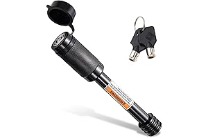 CZC AUTO Hitch Receiver Pin Lock, 5/8" Trailer Receiver Lock and Anti-Rattle Hitch Pin