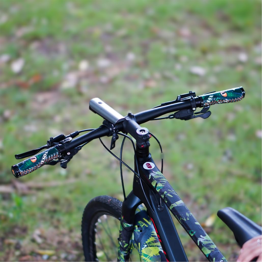 CHooee Impugnature ergonomiche per mountain bike, in silicone per manubrio MTB/BMX.