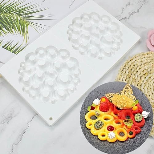 mostsom Moldes circulares de silicona para chocolate con burbujas, de grado alimenticio y antiadherentes para hacer chocolate, pasteles, gelatina,