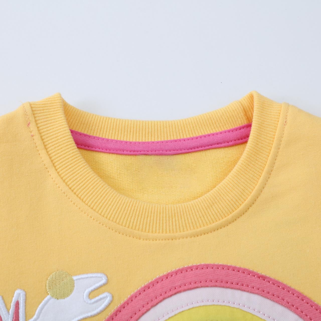 DDSOL Toddler Girls Sweatshirt Cotton Sweater Long Sleeve Shirt Little Kids Pullover Tops 2-7 Years