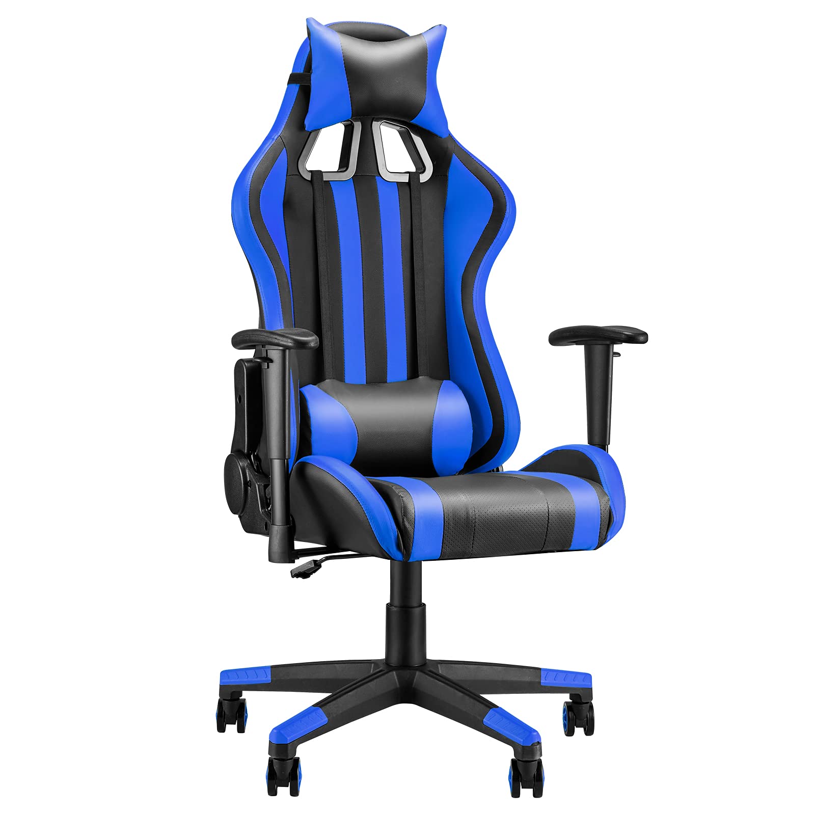 Blue Gaming Chair,Comfortable Office Chair,Computer Gaming Chair,Recliner Gaming Chair with Adjustable Armrest Headrest and Lumbar Pillow Support (Blue)