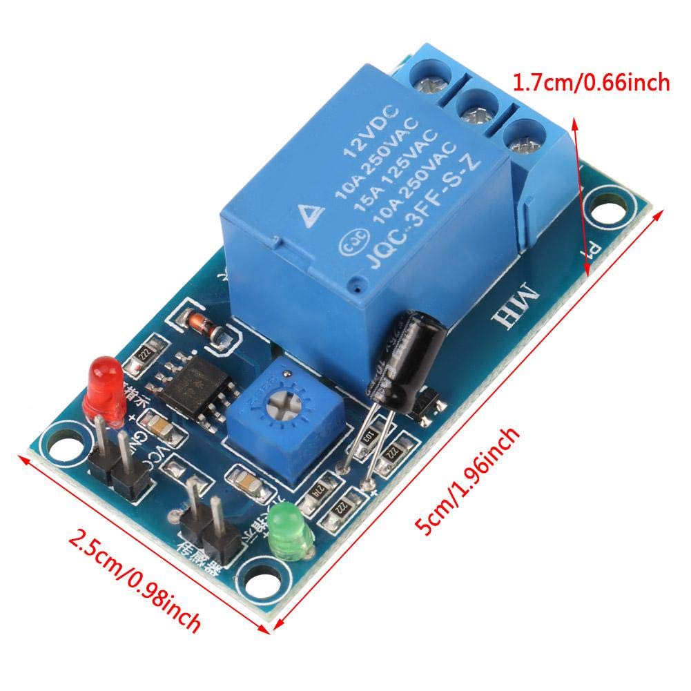 TOPINCN Soil Moisture Sensor Relay Control Module Potentiometer Automatic Watering Switch Indoor Outdoor Plants Care Dc12V - Image 4