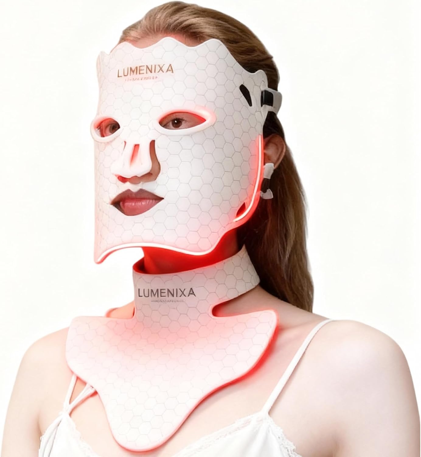 LUMENIXA Red Light Therapy for Face and Neck, 7 Colors LED Facial Light Therapy Mask - Birthday, Christmas, Mothers Day, Valentines Day, Self Care Gifts for Her Women Mom Best Friend Wife Teacher