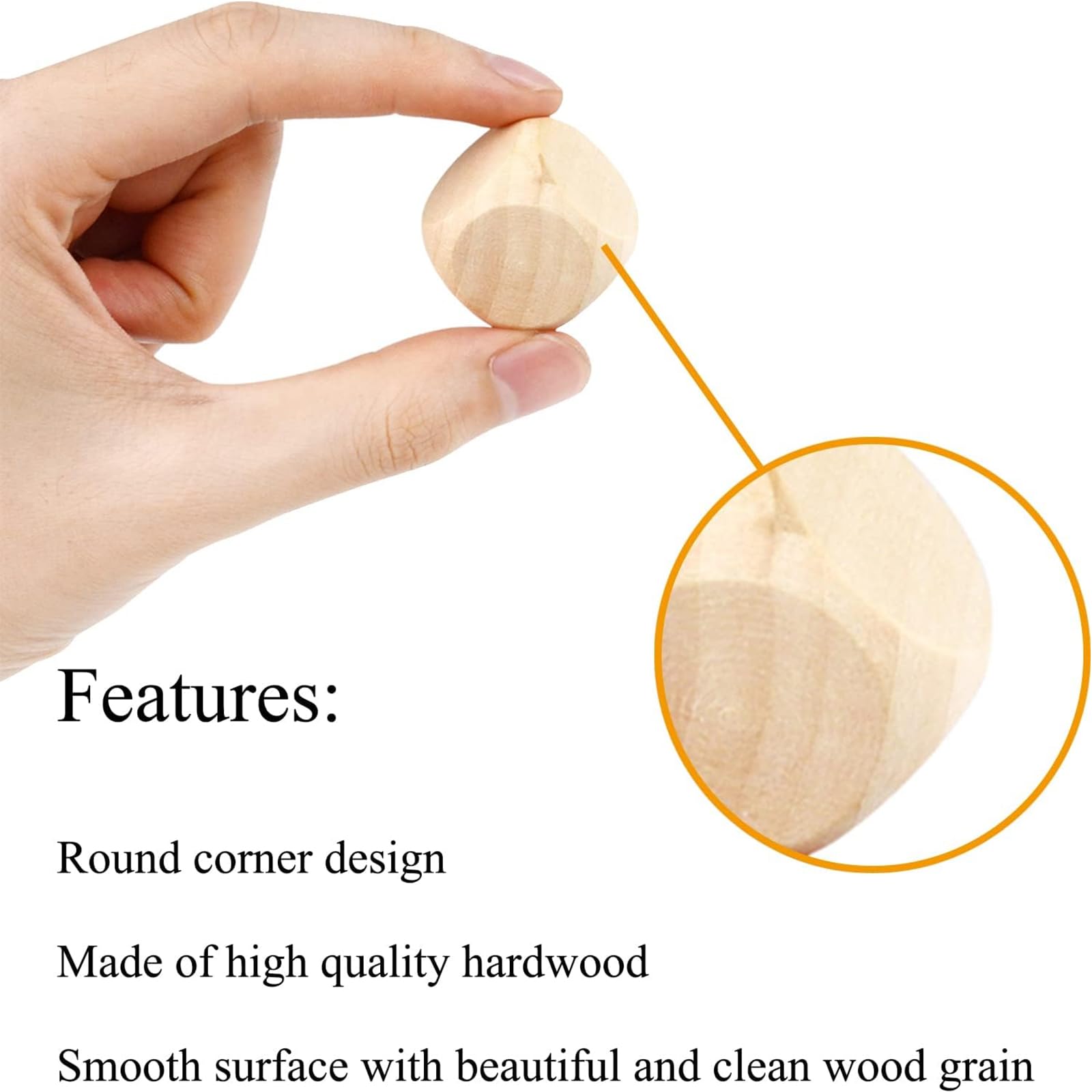 SUPVOX 50 Stück Holzwürfel Blanko – 16 Mm Bastelwürfel Für DIY, Spiele Und Dekoration