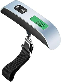 Coverzone Taşınabilir Dijital Bagaj Terazisi – 50kg / 110lb Kapasiteli, LCD Ekranlı, Sıcaklık Göstergeli, Düşük Pil Uyarılı, 10g Hassasiyetli, Seyahat için Elektronik Kantar DWS-09