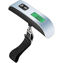 Coverzone Portable Digital Luggage Scale &ndash; 50kg/110lb Capacity, LCD Display, Temperature Display, Low Battery Alert, 10g Sensitivity, Electronic Scale for Travel DWS-09