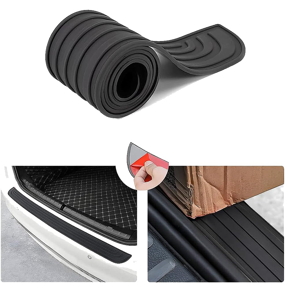 Protector de Parachoques Trasero de Goma Antiarañazos para Dacia Lodgy 1 (I) I 2012-2022, Protector Umbral de Coche Cinta Anticolisión, Accesorios