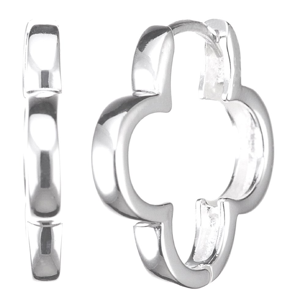Orecchini A Cerchio In Argento 925 Donna - Vinani, Diamante Lucido 3cm, Ipoallergenici, Confezione Regalo