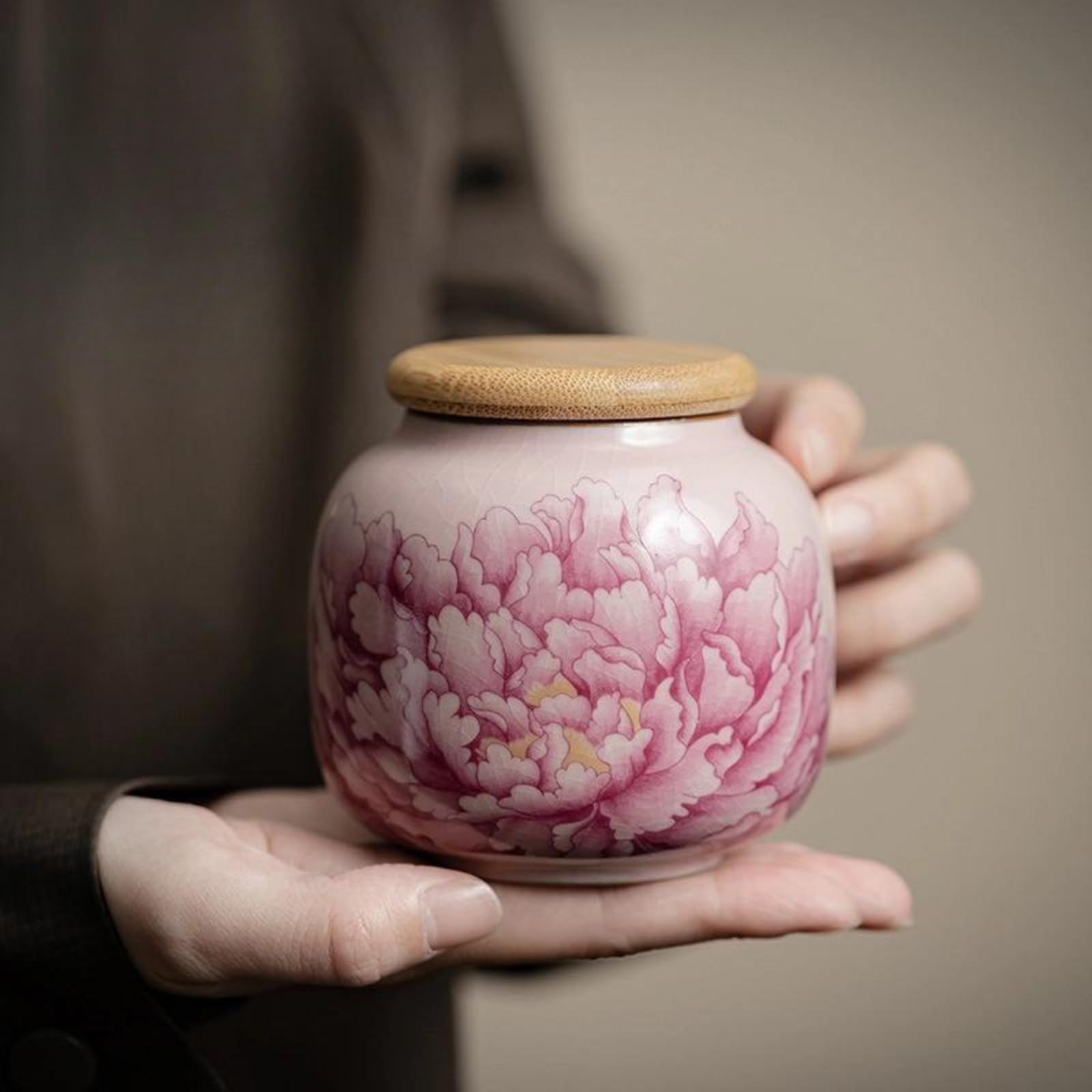 Boîte à thé en céramique Ru Kiln 250 ml pour protéger vos thés de l'humidité et de l'air