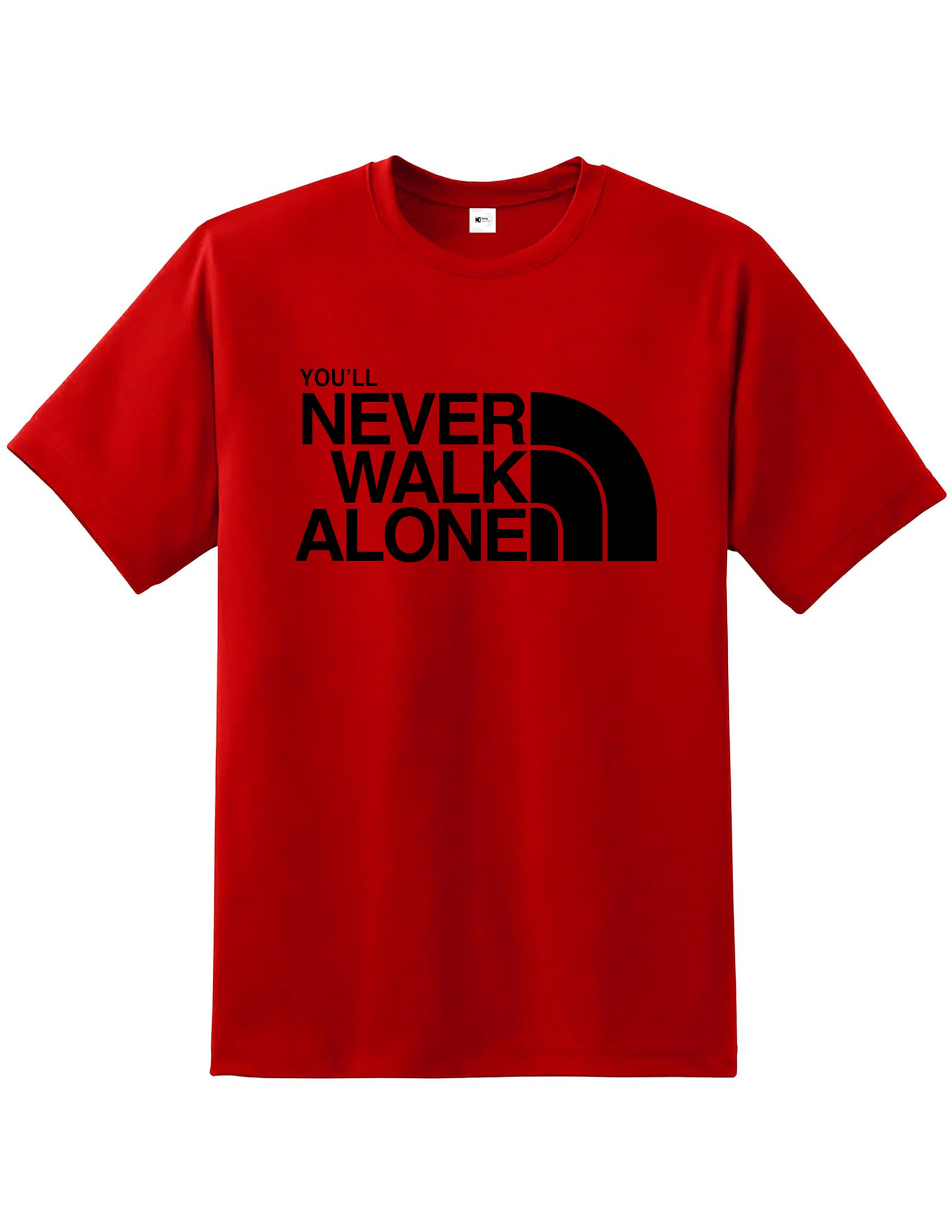 You’ll Never Walk Alone T-Shirt | Liverpool Fan Unisex Tee | Quality Printed Football Shirt for Men Women Kids | Regular Fit Short Sleeve 100% Cotton Top | Supporters Gift for Match Day & Birthdays