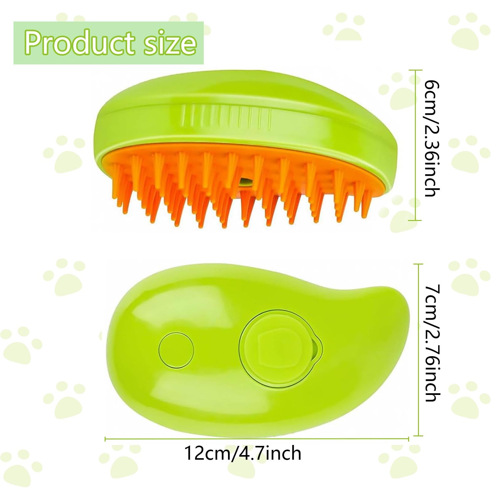 Spazzola a Vapore per Gatti e Cani,3 in 1 Cat Steamy Brush con serbatoio dell'acqua,Spazzola a vapore per massaggi per capelli lunghi/corti,Per Toelettatura Rimozione Peli Di Animali