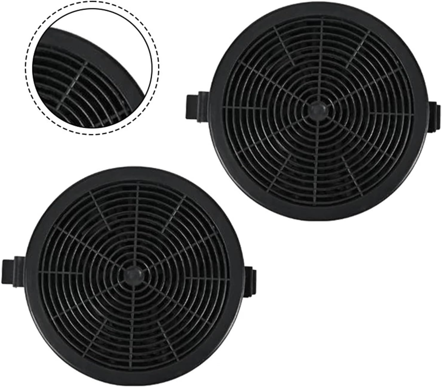 2PCS 113 * 19mm Activated Carbon Filters Kitchen Range Hood Accessories Filters Kitchen Appliances Range Hood Parts