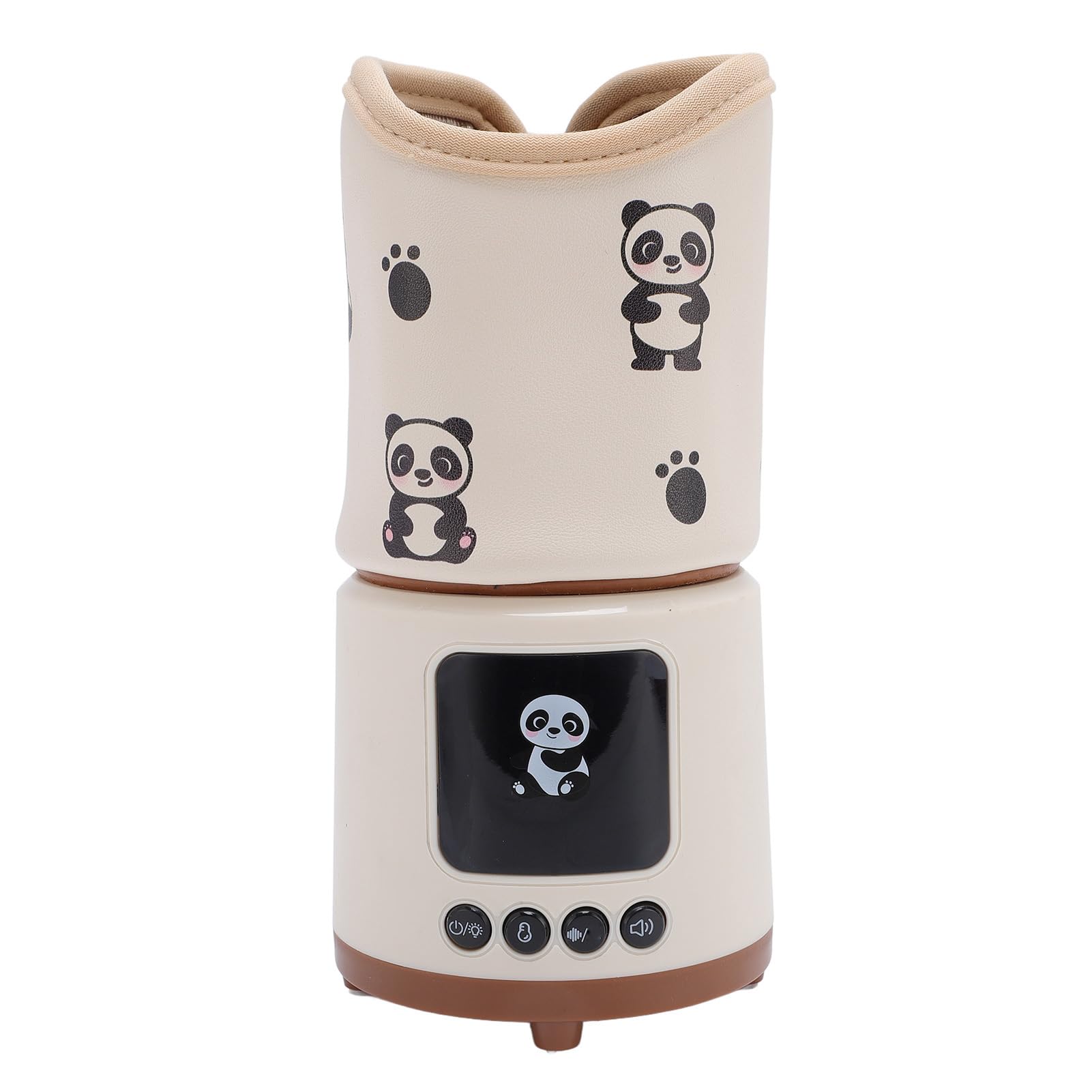 Asixxsix Scaldabiberon a Rumore Bianco, Scaldalatte Intelligente Multifunzionale a Temperatura Costante con Timer per Latte Materno e Biberon, Design Portatile per Uso Esterno (PANDA)